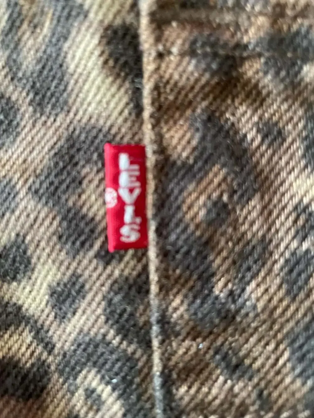 Levi’s Premium Baggy Dad Leopard Print Wide Leg Jeans Y2K 27 - Picture 5 of 8
